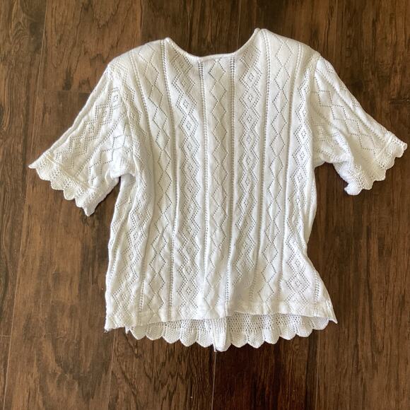 Vintage DWSF Pointelle Knit Top - Picture 7 of 7